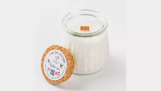 Свеча сувенирная "Розовый пион"