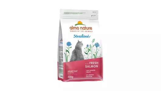 Almo Nature Сухой корм для стерилизованных кошек со свежим лососем, 400 г