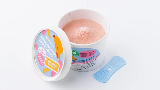 Мороженое КусьВилл йогуртовое для собак: клубника-банан