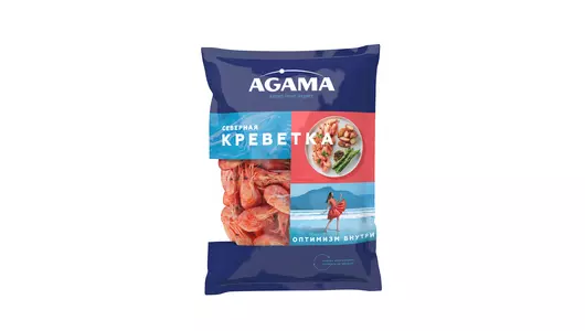 Креветки Agama Северные №3 неразделанные варено-мороженые 850&nbsp;г