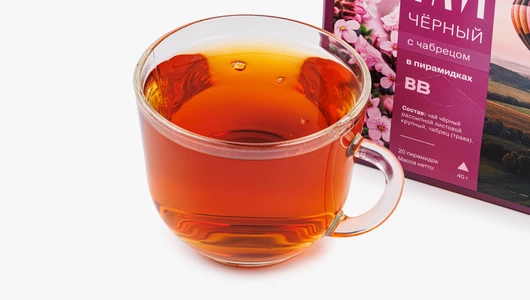 Чай черный с чабрецом в пирамидках Чай черный с чабрецом в пирамидках