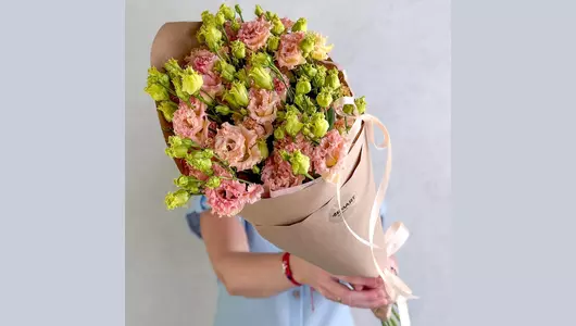 Букет «Абрикос» из&nbsp;эустомы FMART by flowwow