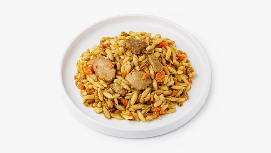 Плов из орзо с курицей