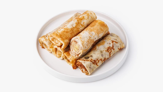 Блинчики с бананом и шоколадом, зам.