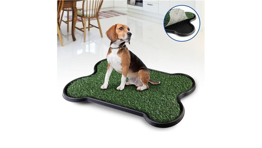 Туалет для собак, с искусственной травой и в форме косточки 69x44х4cm Bone Shape Pet Park