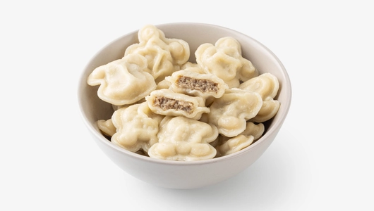 Пельмени "Бегемоткино" с говядиной и сливками Пельмени "Бегемоткино" с говядиной и сливками