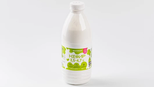 Кефир из цельного молока в бутылке, 900 г