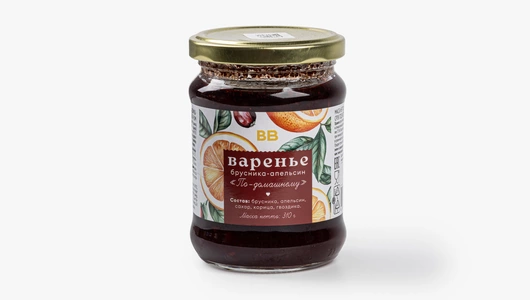 Варенье "Домашнее" брусника - апельсин
