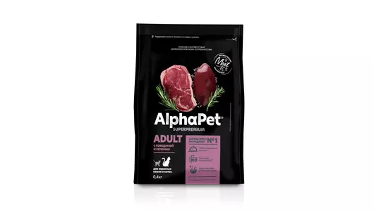ALPHAPET Adult Корм сух.говядина с печенью д/кошек 400г
