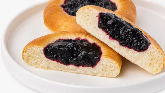 Булочки-кругляшки "Постные" с&nbsp;черничной начинкой, 2 шт