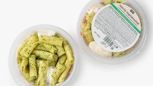 Паста Тортильони с сыром фета и ароматными травами