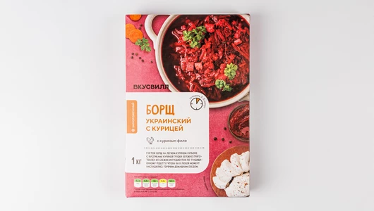Борщ украинский с курицей, замороженный, 1 кг