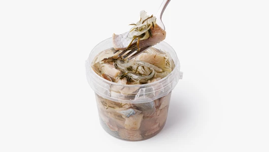 Сельдь филе-кусочки в масляной заливке с зеленью, 350 г