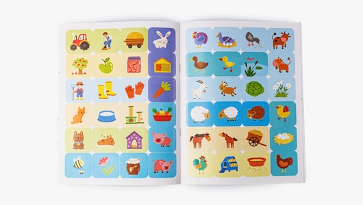 Книжка с наклейками "Ферма", 48 наклеек