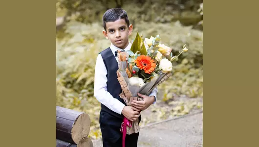 Букет, из&nbsp;эустомы, герберы и&nbsp;лагуруса