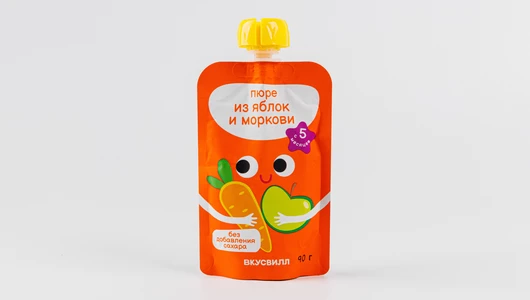 Пюре из яблок и моркови, 90 г