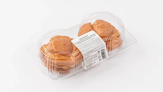 Профитроли манго-персик с заварным кремом, 2 шт