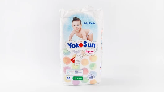Подгузники-трусики YokoSun L (9-14 кг), 44 шт