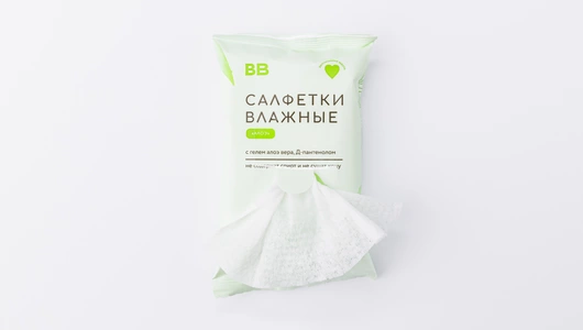 Салфетки влажные "Алоэ", 15 шт