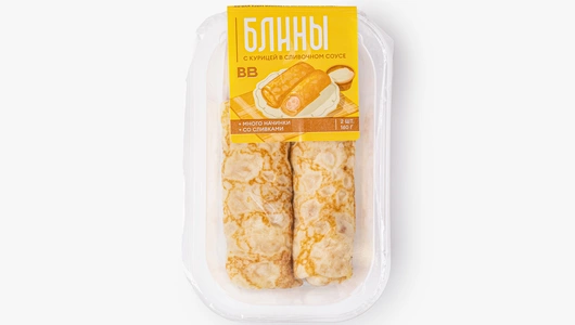 Блины с&nbsp;курицей в&nbsp;сливочном соусе