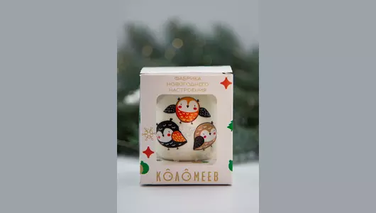 Игрушка елочная Коломеев Веселая совушка в&nbsp;подарочной упаковке 1 шт