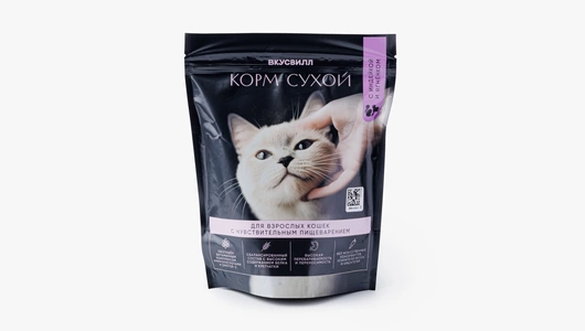 Корм сухой для взрослых кошек с чувствительным пищеварением с индейкой и ягнёнком