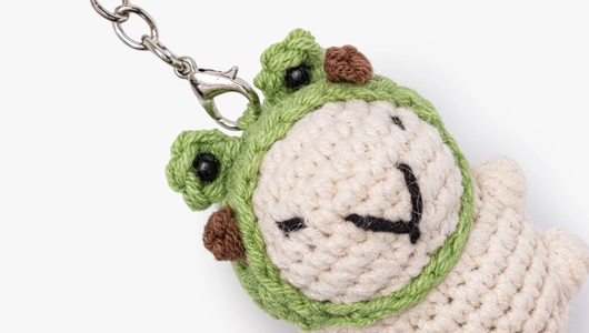 Авторский сувенир "Капибара в&nbsp;шапке лягушки"