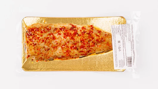 Скумбрия филе с кожей горячего копчения с паприкой и морковью, 150 г. Скумбрия филе с кожей горячего копчения с паприкой и морковью, 150 г.