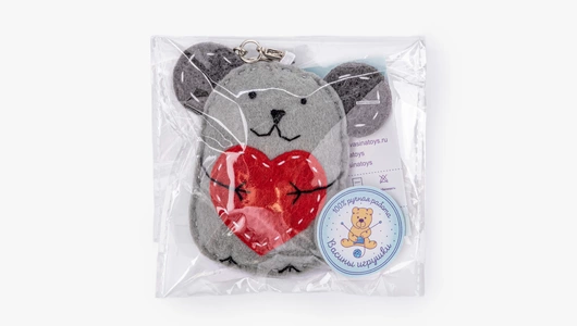 Авторский сувенир Мышка с&nbsp;сердцем
