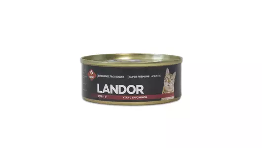 LANDOR 100гр Корм для кошек утка с брусникой
