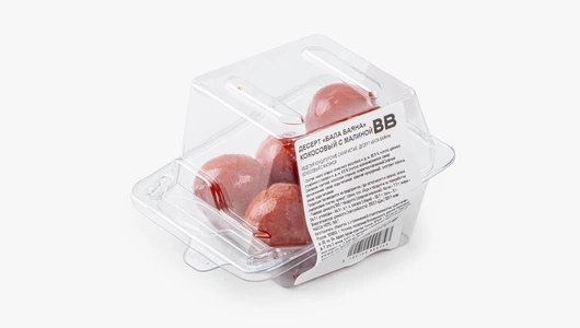 Десерт "Бала баяна" кокосовый с малиной