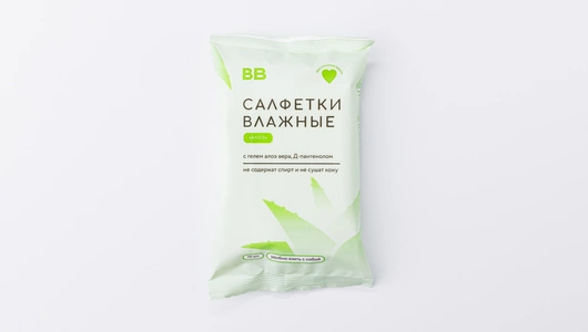Салфетки влажные "Алоэ", 15 шт