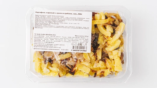Картофель жареный с луком и грибами, замороженный Картофель жареный с луком и грибами, замороженный