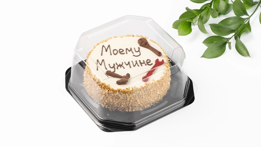 Торт биг-бенто “Моему мужчине” клубника-малина