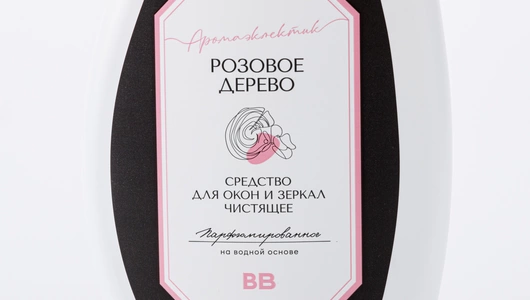 Средство для окон и зеркал чистящее парфюмированное "Розовое дерево"