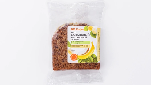 Кекс банановый на кокосовой основе, кафе