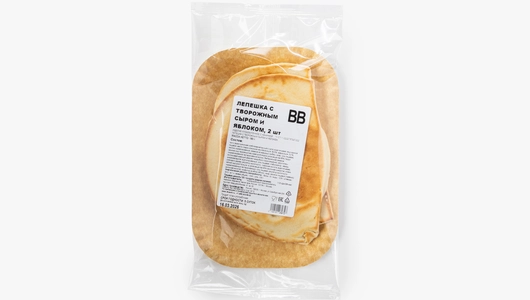 Лепешка с&nbsp;творожным сыром и&nbsp;яблоком, 2 шт