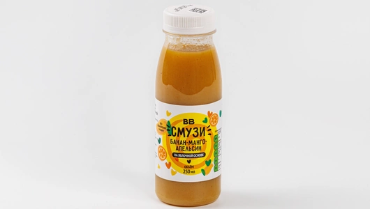 Смузи "Банан-Манго-Апельсин" на яблочной основе, 250 мл