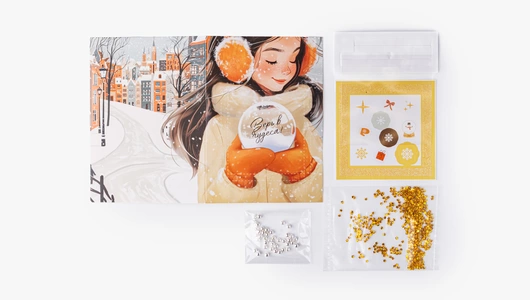 Набор для творчества "Открытка-шейкер", зимняя