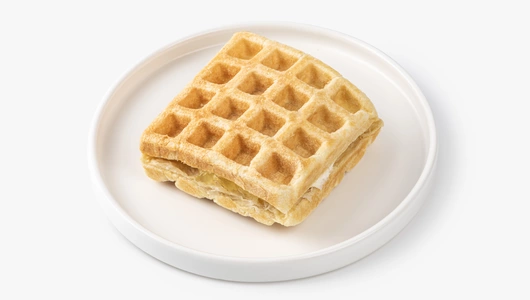 Вафля-сэндвич с грушей и горгонзолой Вафля-сэндвич с грушей и горгонзолой