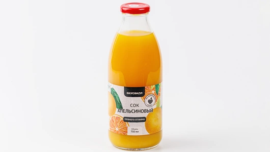 Сок апельсиновый прямого отжима, 750 мл Сок апельсиновый прямого отжима, 750 мл