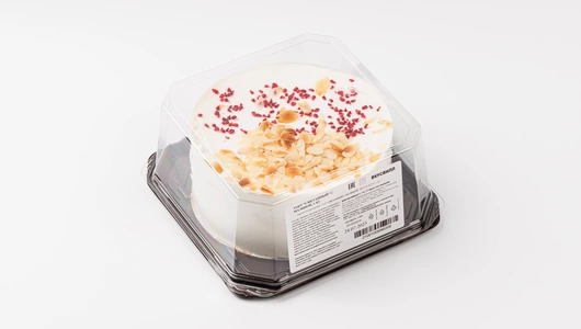 Торт "Сметанный" с малиной, 1кг