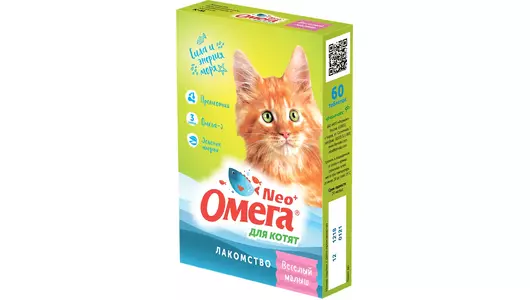 Витамины ОМЕГА NEO+ Веселый малыш для котят с таурином и пребиотиком 90 таб.