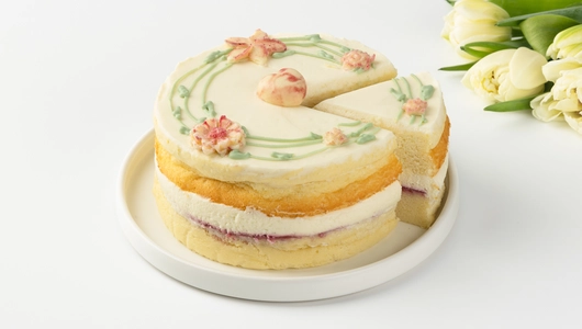 Торт японский "Кастелла" малиновый