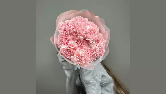 Моно розовые гвоздики (15шт) FMART by flowwow