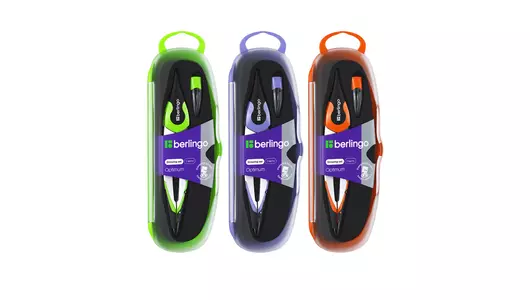 Готовальня Berlingo Optimum 2 предмета 135 мм цвет ассорти