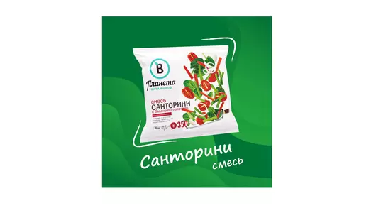 Смесь овощная Планета Витаминов Санторини с вялеными томатами замороженная 350 г Смесь овощная Планета Витаминов Санторини с вялеными томатами замороженная 350 г