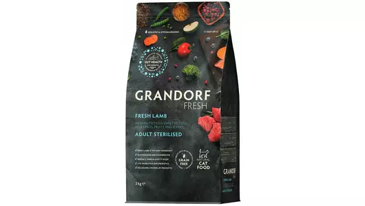 GRANDORF Fresh Sterilised Adult Lamb&Potato Корм сух.ягненок,батат д/стерилизов.кошек 2кг