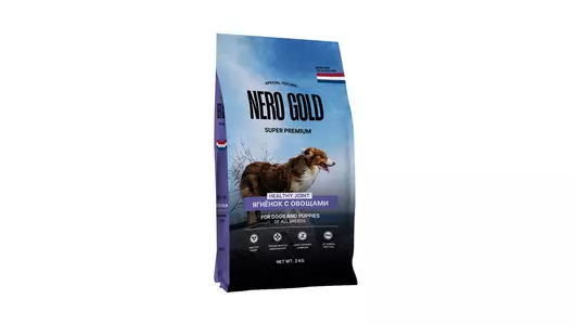 NERO GOLD super premium Полнорационный сухой корм для собак и щенков с мясом ягненка и овощами, 3кг
