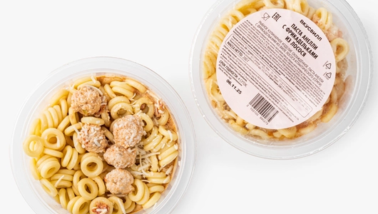 Паста анелли с фрикадельками из лосося